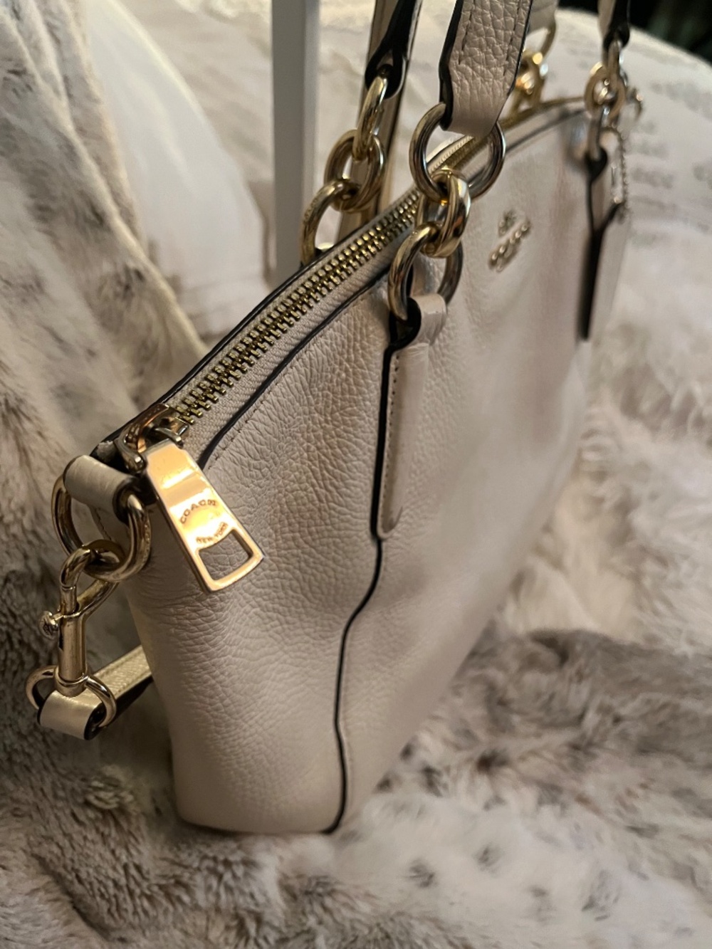 Small Kelsey satchel (Coach F28993) chalk white - Picture 5 of 14